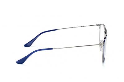 RAY BAN Ray - Ban Unisex Ray - Ban RX6377 2906 Montures optiques M&eacute;tal Bleu Carr&eacute;