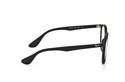 RAY BAN Ray - Ban Femme Ray - Ban RX7046 ERIKA 5364 Montures optiques Inject&eacute; Noir Transparent Ronde Normale