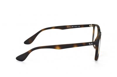RAY BAN Ray - Ban Unisex RX7074 5365 Montures optiques Inject&eacute; Tortue Transparent Carr&eacute; Normale