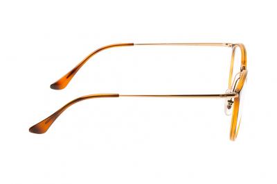 RAY BAN Ray - Ban Femme RX7140 5687 Montures optiques Inject&eacute; Marron Transparent Pantos Normale
