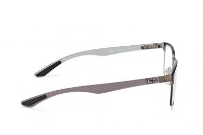 RAY BAN Ray - Ban Unisex Ray - Ban RX8416 2620 Montures optiques M&eacute;tal Gris Transparent Carr&eacute; Normale