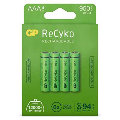 GP Pile rechargeable  ReCykO+ 4xAAA LR3 950 mAh