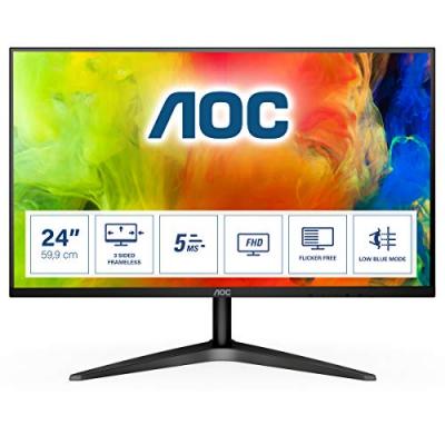 AOC  Ecran Moniteur 24B1H 59,9 cm (23.6 pouces) (VGA, HDMI, dalle MVA, 1920 x 1080 px, 60 Hz) noir
