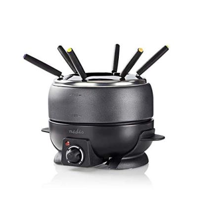 NEDIS  FCFO110EBK6 Appareil &agrave; Fondue, 6 Personnes, 2.3 L