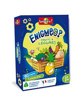 BIOVIVA Jeu de cartes  enigmes fruits et l&eacute;gumes 