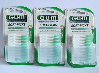 GUM  Brossette Interdentaire Soft Picks Original Medium 40 unit&eacute;s