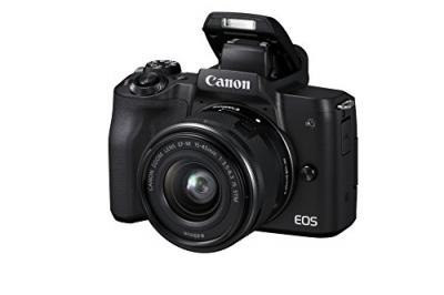 CANON Appareil photo hybride -  EOS M50 Noir + objectif EF-M 15-45mm STM Noir