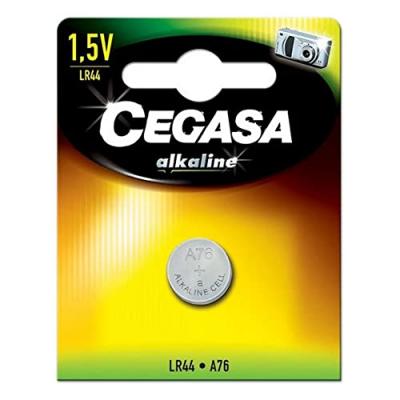 CEGASA Pile bouton LR44 alcaline 