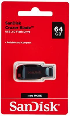 SANDISK  64 GB Cruzer Blade USB 2.0 Flash Drive - Black