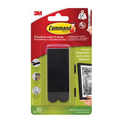 COMMAND Languette de fixation  Noire Grand Mod&egrave;le