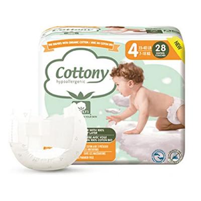 COTTONY  Couches B&eacute;b&eacute; 100% Coton T4 7-18kg 28 unit&eacute;s