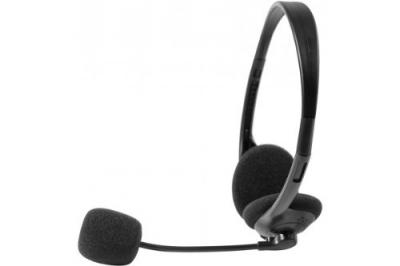 DEXLAN Casque-micro st&eacute;r&eacute;o jack 3.5 mm noir