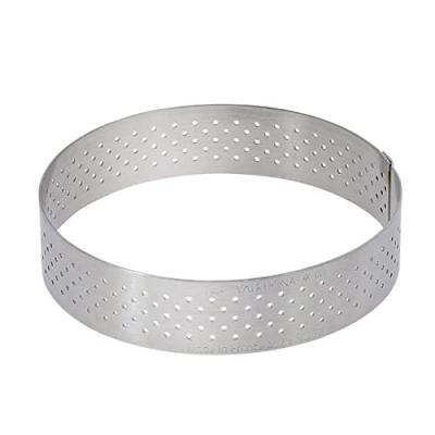 DE BUYER  Cercle &agrave; tarte 24,5 cm perfor&eacute; &agrave; bord droit