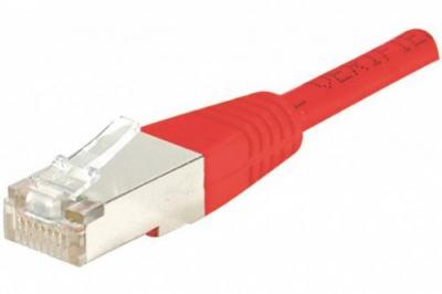 MANUTAN C&acirc;ble RJ45 CAT6 F/UTP - Rouge - (1,0m)