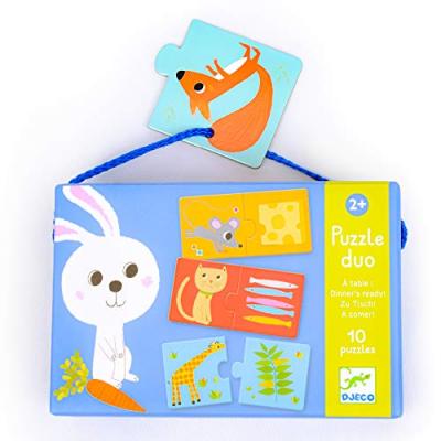 DJECO Puzzle 10 x 2 pi&egrave;ces : Duo A table !