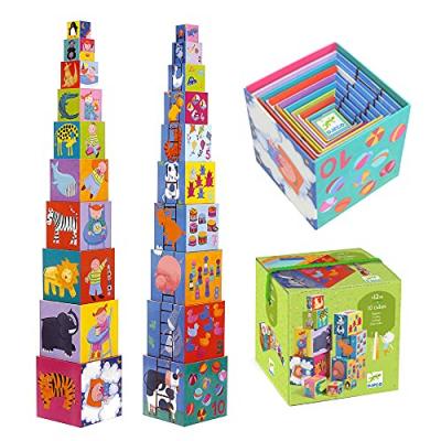 DJECO Cubes premier &acirc;ge +12m rigolos 