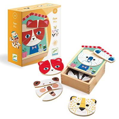 DJECO Puzzle bois +2y face-mix 