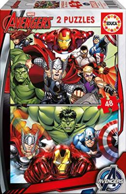  Puzzle 2 x 48 pi&egrave;ces : avengers
