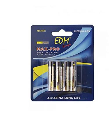 EDM Pile alcaline lr3 aaa  (blister 4 unit&eacute;s) E3-38501