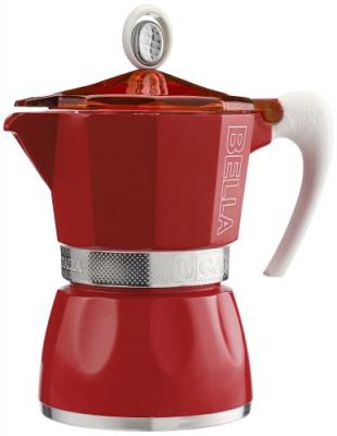 GAT Cafeti&egrave;re Bella 3 tasses - italienne, alu - rouge