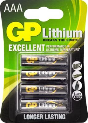 GP BATTERIES  Excellent FR03 Pile LR3 (AAA) lithium 1.5 V 4 pc(s) 