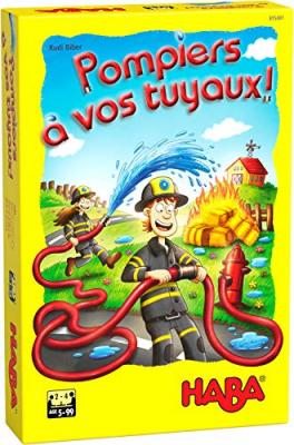 HABA Jeu de soci&eacute;t&eacute;  Pompiers &agrave; vos tuyaux 