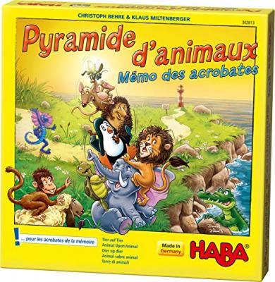 HABA Pyramide d'animaux - m&eacute;mo des acrobates