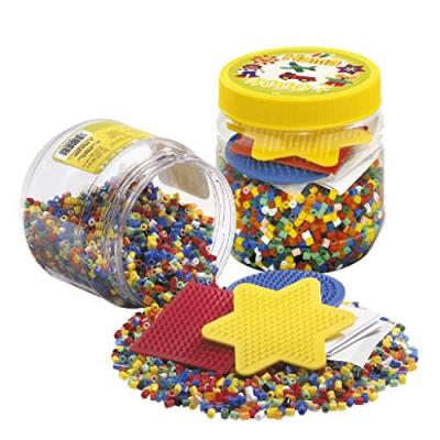 HAMA Pot de 4000 Perles et 3 plaques 