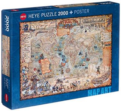 HEYE Puzzle 2000 pi&egrave;ces : carte de pirate