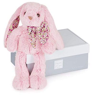 HISTOIRE D OURS Lapin rose 25 cm - Les copains C&acirc;lins