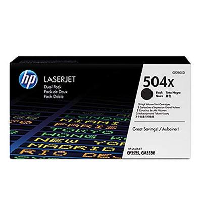 HP  Toner 504X- Ce250XD noir Pack de 2