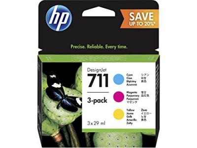 HP  711 Original Cyan, Magenta, Jaune