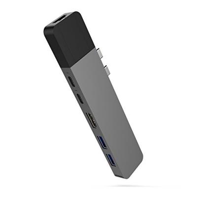 HYPER Adaptateur drive USB C Hub Gris pour MacBook Pro 2016/2017 