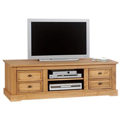 IDIMEX Meuble TV en pin KENT, finition cir&eacute;e