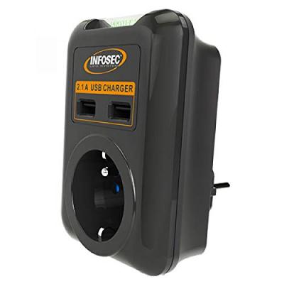 INFOSEC  Parasurtenseur 1 Prises + USB