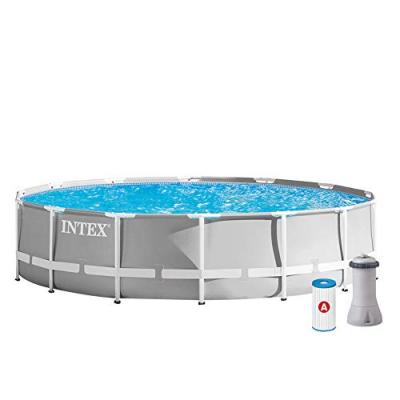 INTEX  piscine avec accessoires Prism Frame &Oslash;457 x 107 cm gris