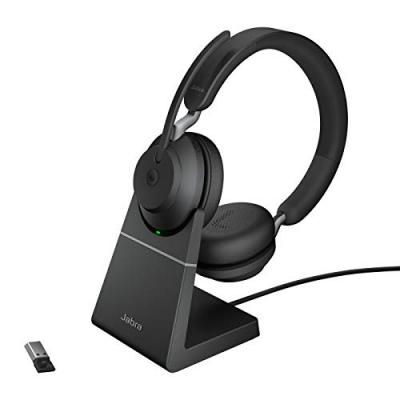 JABRA Casque PC -  - Evolve2 65 - Sans Fil - Certifi&eacute; Microsoft Teams - Noir