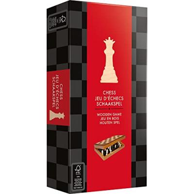 ASMODEE Jeu d&rsquo;&eacute;checs en bois  Rabattable 