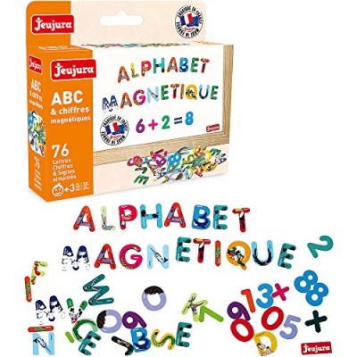 JEUJURA Lettres ABC et chiffres magn&eacute;tiques