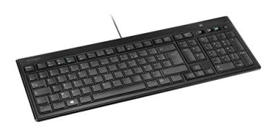 KENSINGTON  Clavier ultra plat Advance Fit&trade;, Standard, USB, AZERTY, Noir
