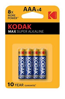 KODAK  - Piles - MAX Alcaline - AAA / LR03 - pack de 4 