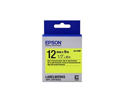 EPSON  Lk-4YBF - Fluorescent - Noir sur Jaune - 12mmx9m