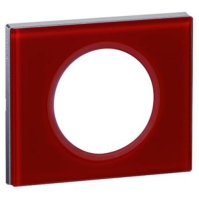LEGRAND Plaque C&eacute;liane Verre Carmin -1 poste