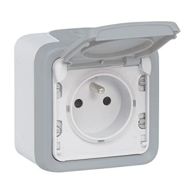 LEGRAND Prise 2 p&ocirc;les + terre Plexo 