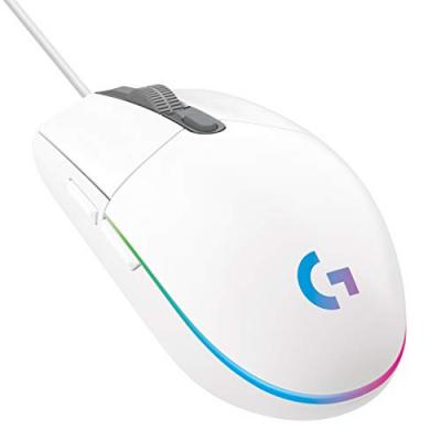 LOGITECH Souris gamer  G203 LIGHTSYNC GAMING MOUSE blanche