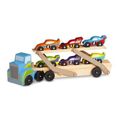 MELISSA & DOUG Grand camion porte voiture de course