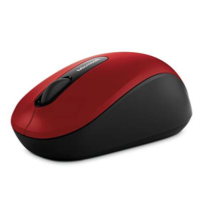MICROSOFT  Bluetooth Mobile Mouse 3600 Souris BlueTrack Ambidextre Noir, Rouge - 63 g 