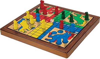  Jeu Petits chevaux en bois Asmodee Rabattable 