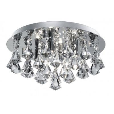 SEARCHLIGHT Plafonnier Hanna 35&nbsp;cm chrom&eacute;