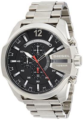 DIESEL  Homme 53MM CHRONOGRAPHE Argent Acier Bracelet & BOITIER Montre DZ4308